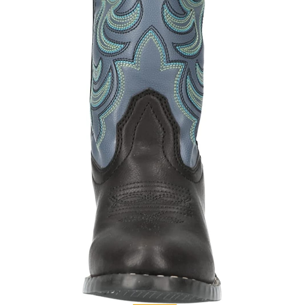 Smoky Boys Black/Blue Monterey Western Boots - Picture 4 of 7